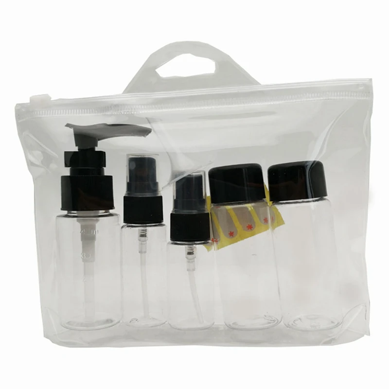 

7Pcs Mini Travel Makeup Cosmetic Cream Jar Bottle Clear Plastic Travel Accessories Empty Makeup Container Bottle