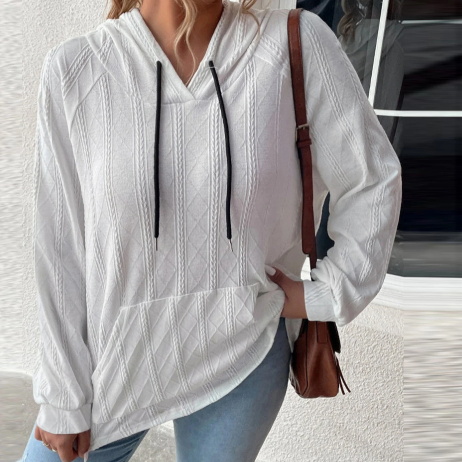 

Women Comfy Sweaters with Pockets Sweatshirt Women Long Sleeve Hoodie Harajuku Oversized Oversized Hooded Top Casual Sweatshirts