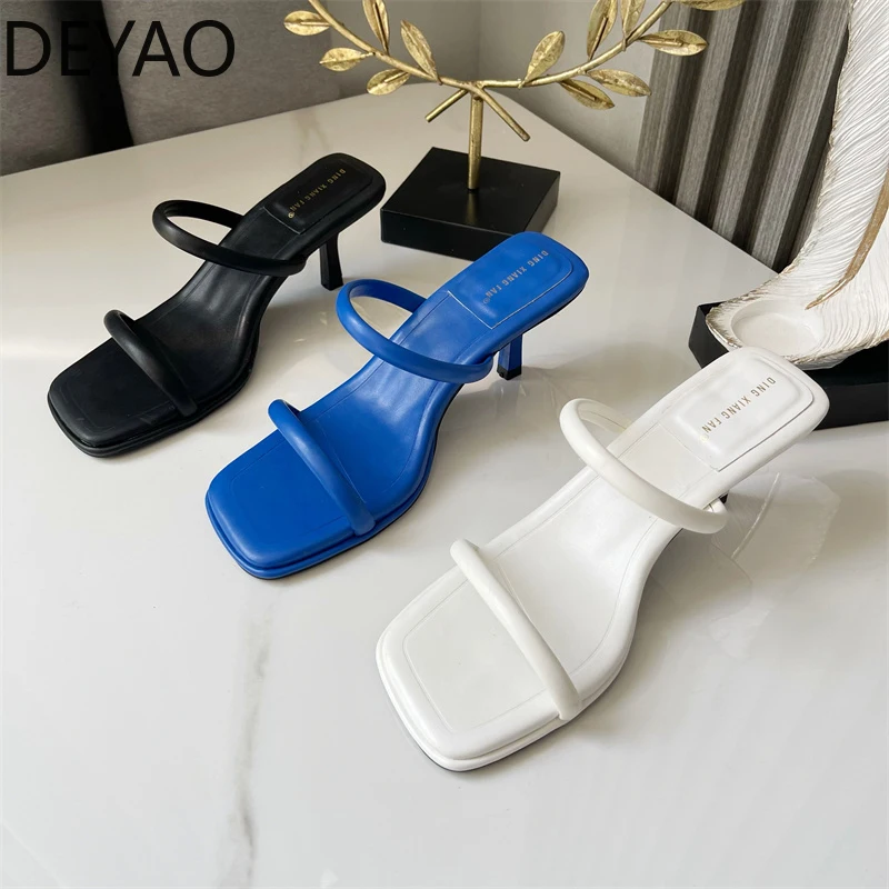 

Sexy Summer Slides Narrow Band Women Slipper Fashion High Quality Ladies Outdoor Party Dress Sandal
