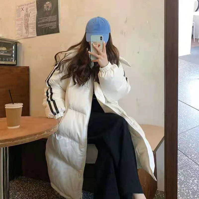 Women's Oversized Knee Protection Retro Winter New Parker Long Korean Version Loose Casual Padded Jacket Down Padded Jacket