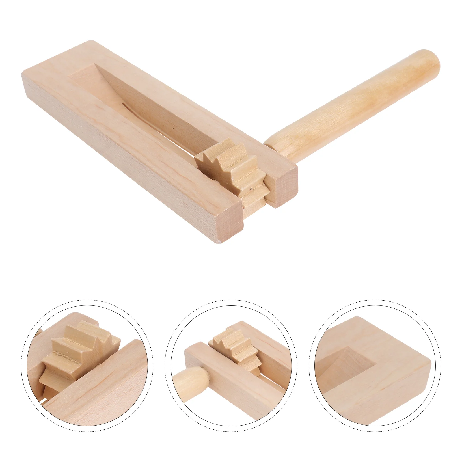 

1pc Ratchet Noise Maker Wooden Hand Musical Instrument Matraca Toy for Kids