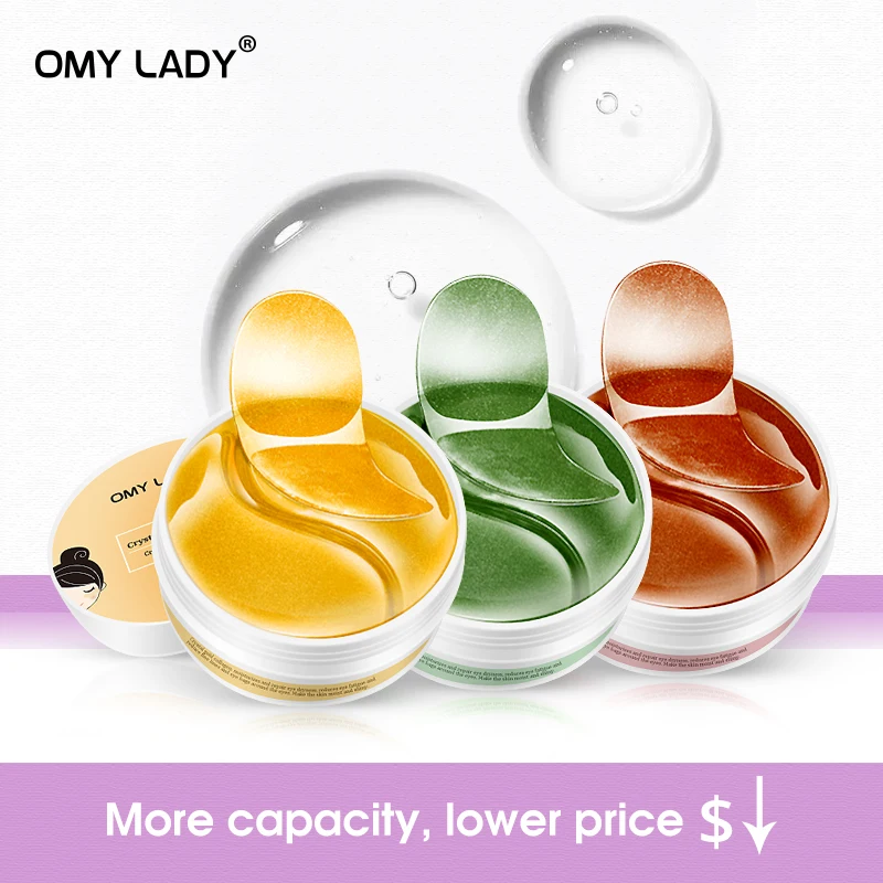 

Маска для глаз OMY LADY 60 шт . коллагеновая маска против морщин темные круги Уход за глазами мешки для глаз накладки безгелевые гелевые Пластыри...