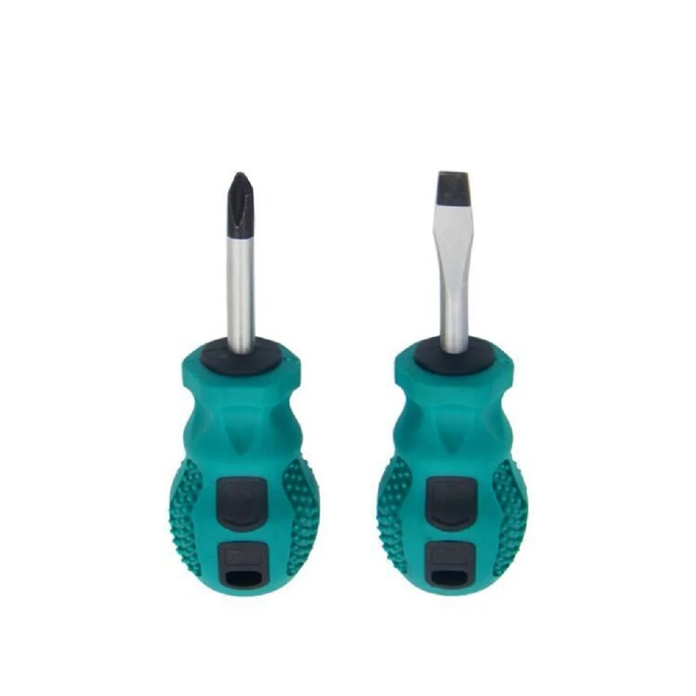 

2PCS Magnetic Screwdriver Rubber Handle 2 Shapes Phillips,Slotted