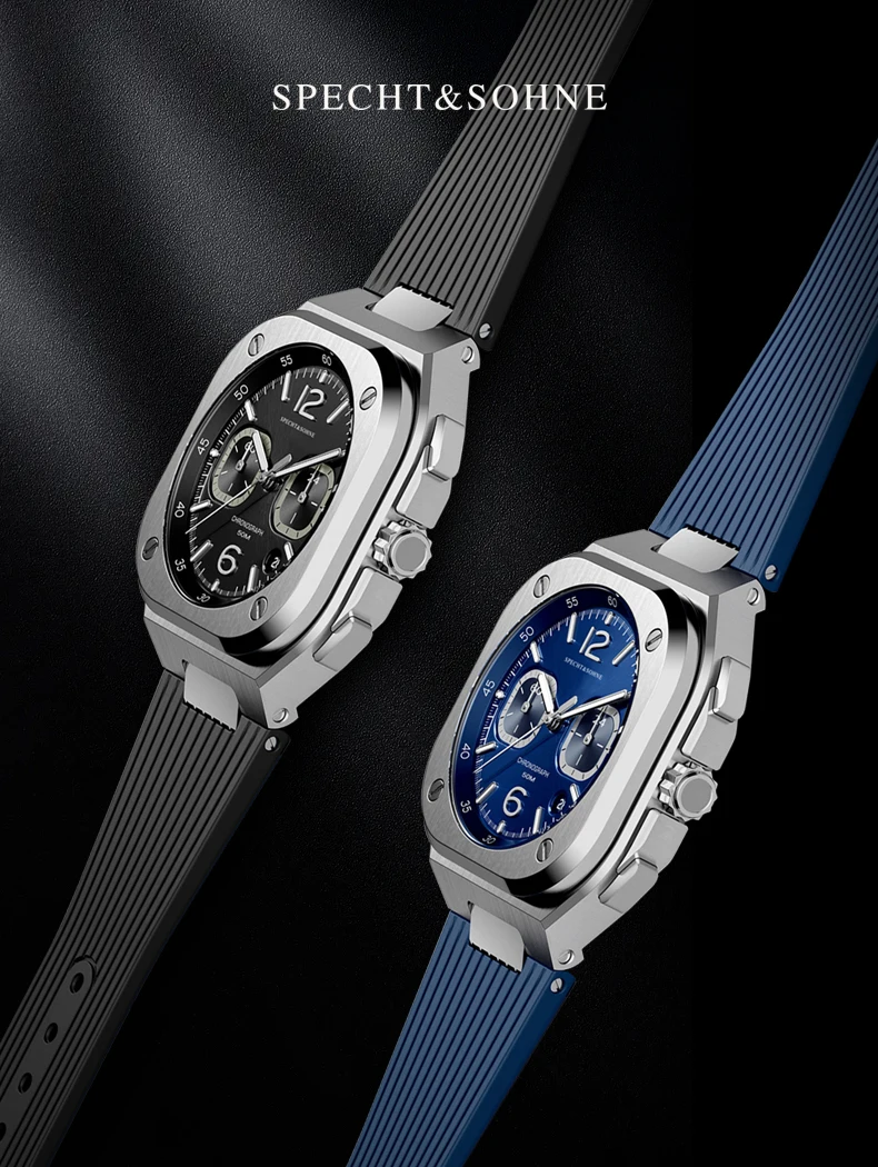 Specht&Sohne 42MM Men's Wrist Watch 2022 Best Selling Stainless Steel 50M Waterproof Luminous Multi-function Male Sport Watches enlarge
