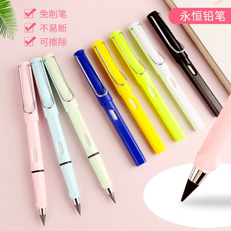 

72Pcs Inkless Pencils Eternal Inkless Pen Portable Everlasting Pencil Reusable Erasable Infinite Pencil for Writing