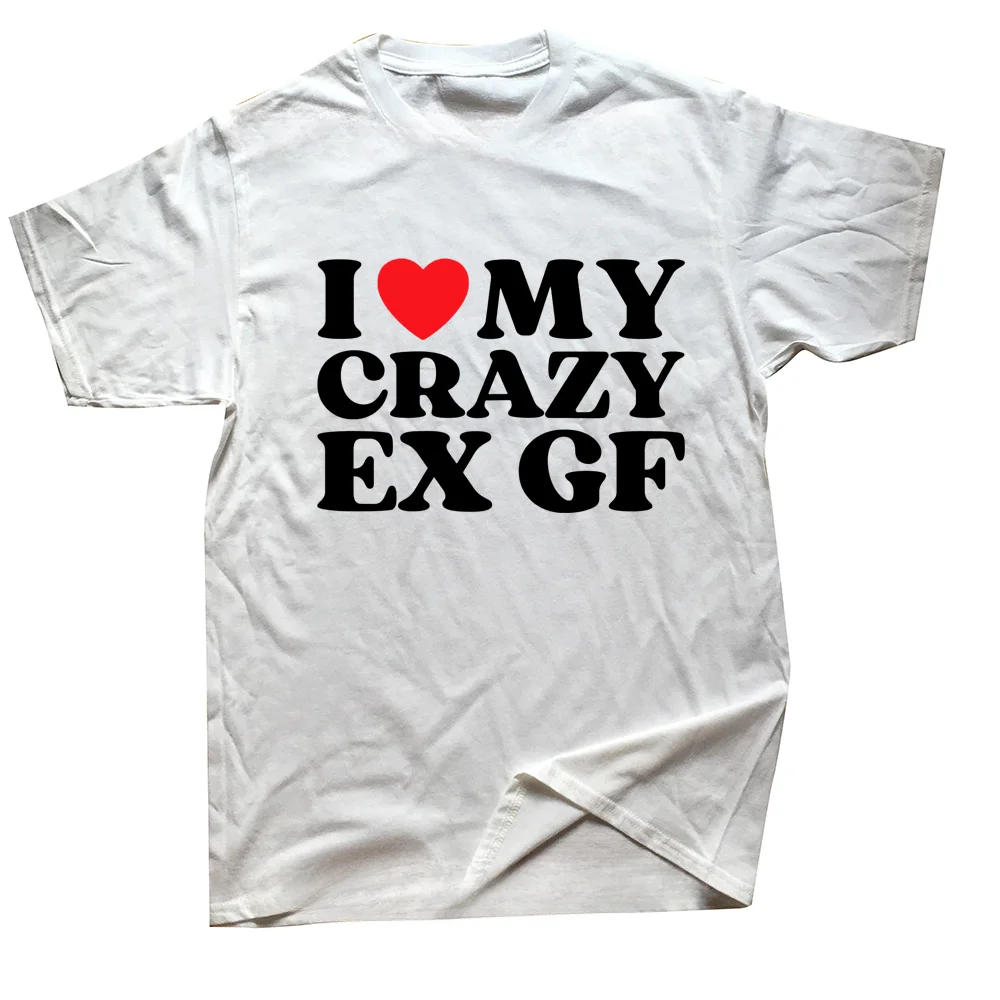 Футболка хлопковая с коротким рукавом и принтом I Love My Crazy Ex GF