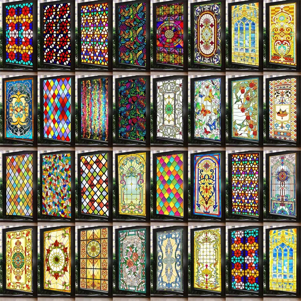 Винтажная статическая липкая пленка для конфиденциальности непрозрачная