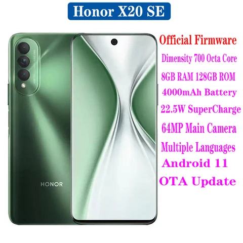Смартфон HONOR X20 SE, 6/128ГБ, 8/128ГБ, global