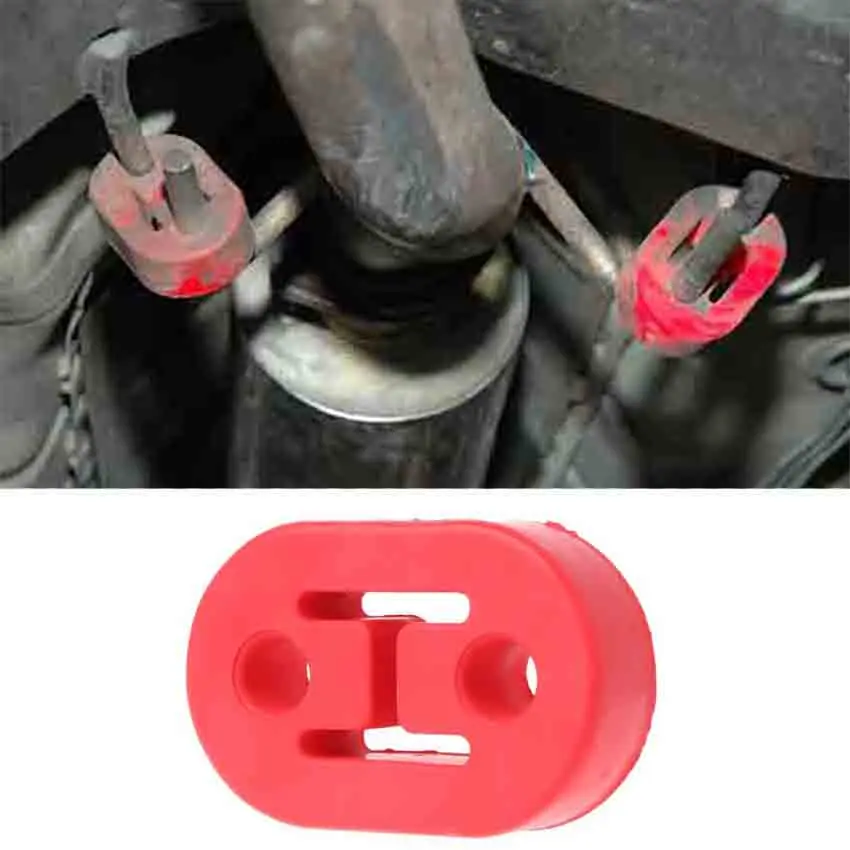 

1Pc Heavy Duty Car Exhaust Hanger Bush 2 Holes Bracket Rubber Mount For Auto Muffler Exhaust Tail Pipe Bracket Car Accessories
