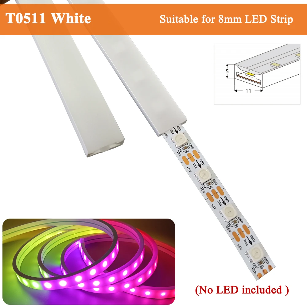 

Силиконовый защитный чехол для светодиодной ленты YANKE 8 м