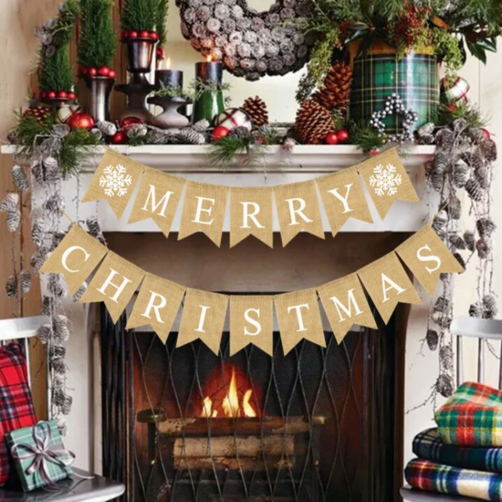 

1 Pc Merry Christmas Party Home Store Banner Creative Hanging Ornaments