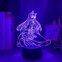anime led light spice and wolf holo figure for bedroom decor nightlight manga birthday gift room 3d night lamp acrylic