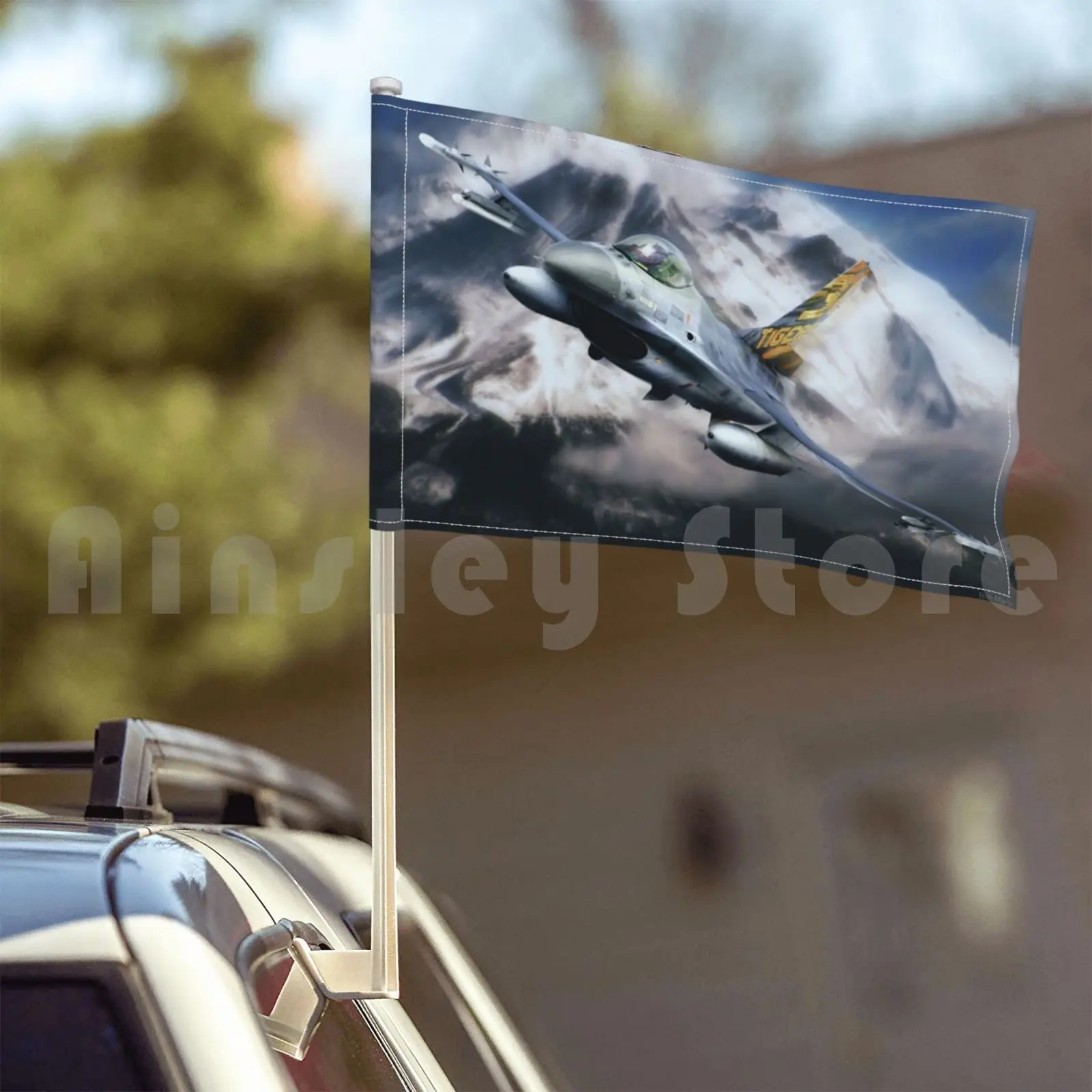 F16 Falcon Tiger Outdoor Decor Flag Car Jet Fighter War Usaf Aviation Flight Flying |