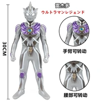 30cm large size soft rubber ultraman legend action figures model doll furnishing articles movable joints puppets childrens toys