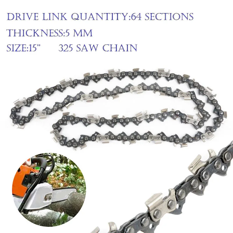 

Saw Chains 15inch 64 Section Drive Links 325 Pitch Saw Chains Genuine For Husqvarna Chainsaw 240 235 440 450 440 E-series