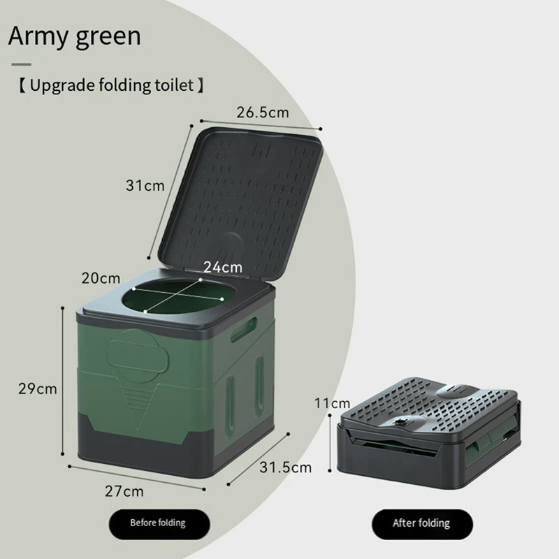 Необходимый для дорожных поездок: Складной автомобильный туалет чрезвычайных