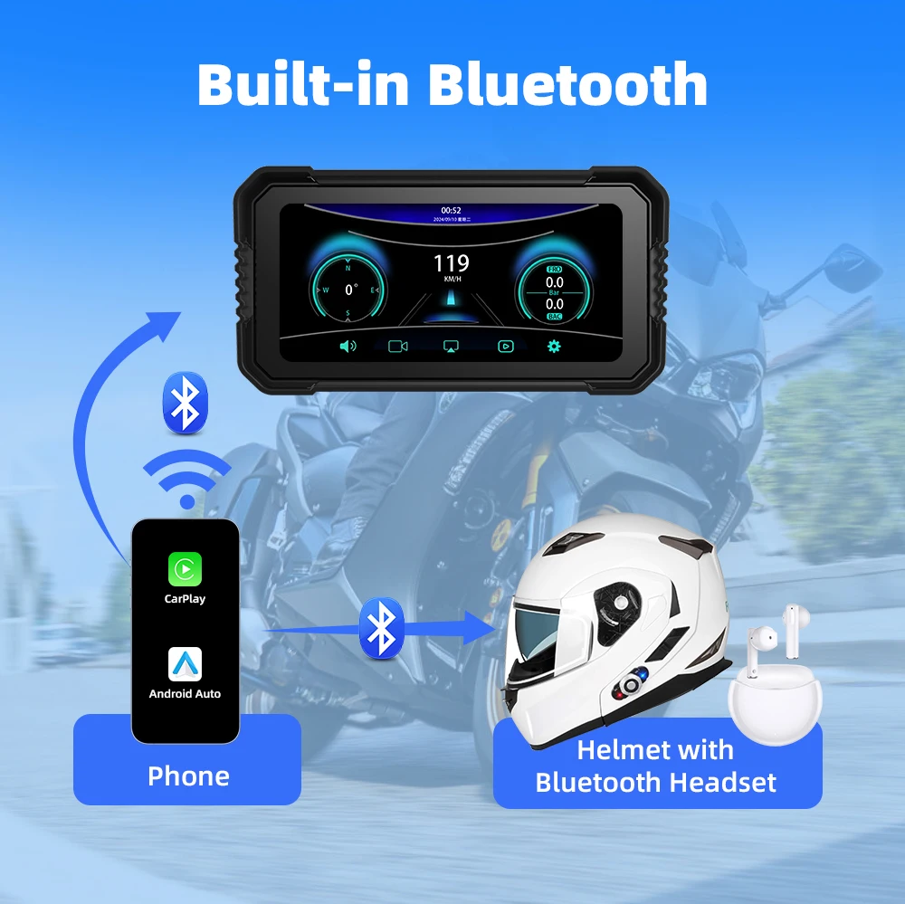 EKIY 6 25-дюймовый видеорегистратор беспроводной Carplay и Android автоаксессуары для