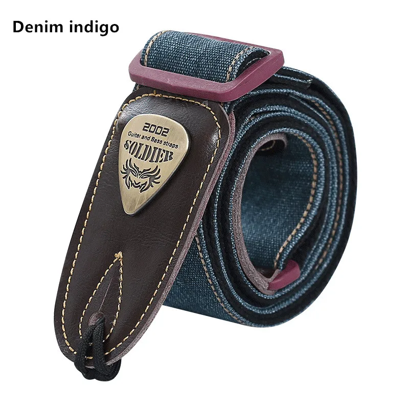 Multi Color Soldier Guitar Strap White Blue Red Adjustable Electric Acoustic Bass Thicken Musical Instruments |