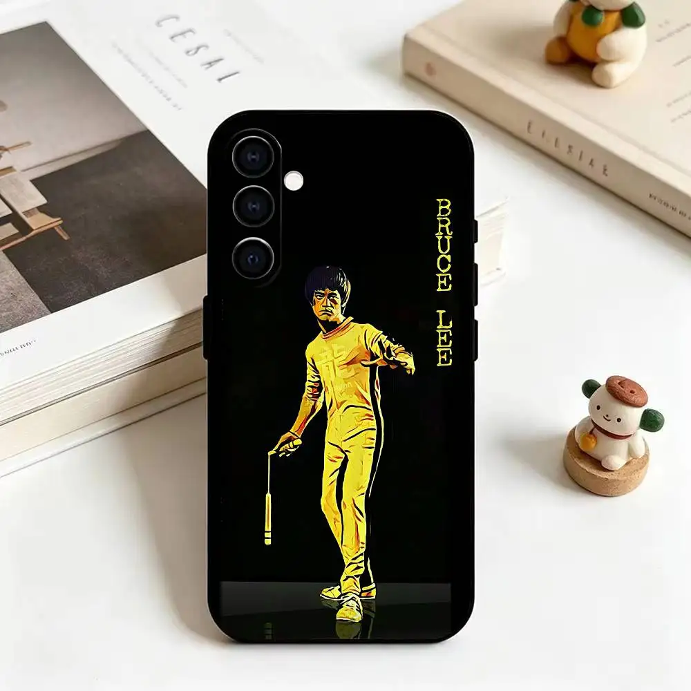 Фото Брюс Ли-Ли Сяолун-Кунг-фу Мягкий силиконовый чехол для телефона Samsung Galaxy A73//A72/A70/A53/A52/A51 - Черный №3