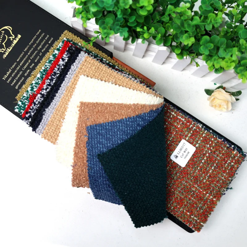 

2023 Кардная Мериносовая шерстяная кашемировая шерстяная подходящая маленькая милая ветровка пальто костюмы для мужчин и женщин осенне-зимняя одежда тканевый Текстиль