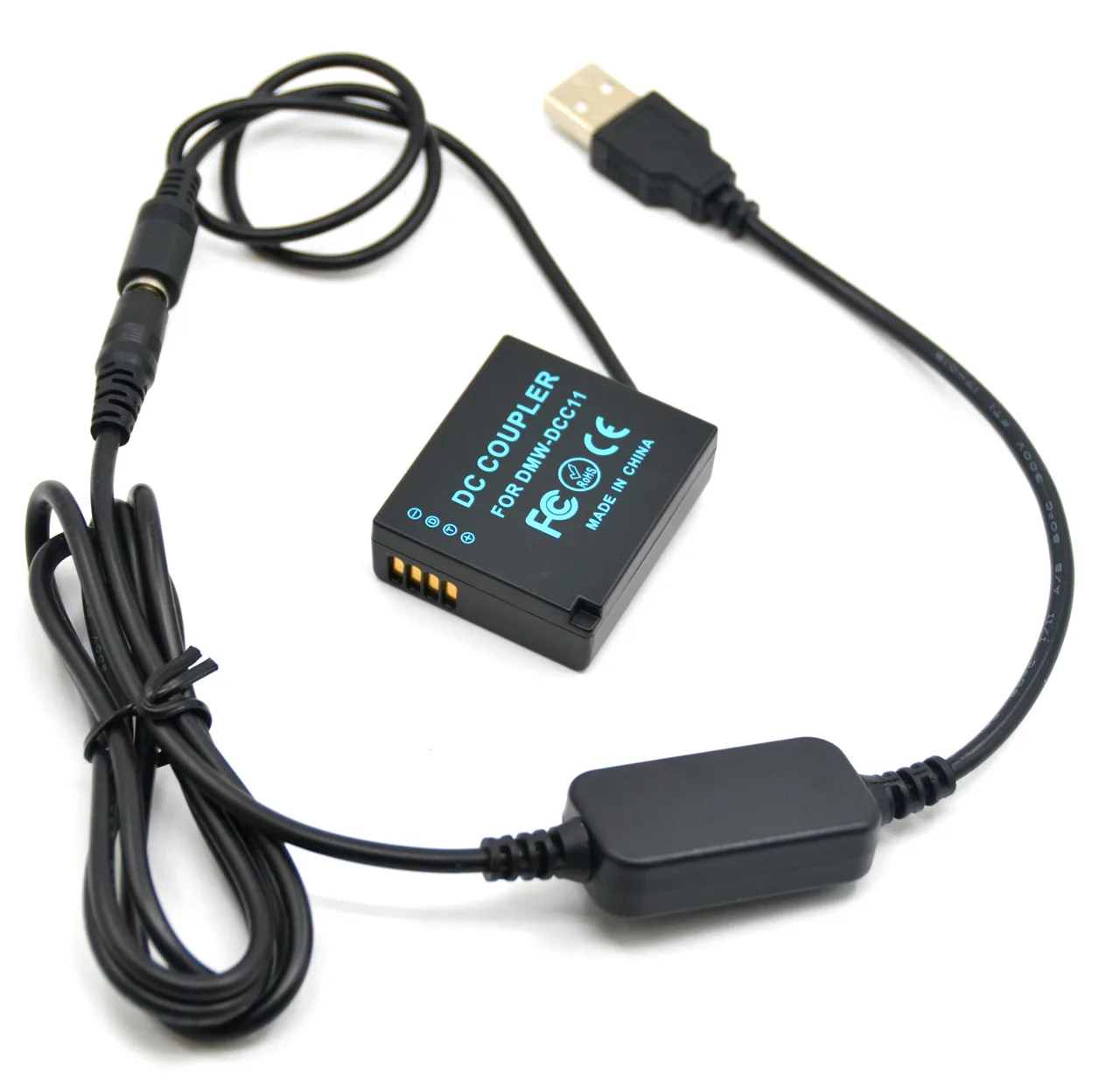 

5V USB Power Cable+DMW DCC11 DMW-BLG10 Dummy Battery For Lumix GF5 GF6 GX80 GX85 GX86 GX7 Mark II ZS60 70 S6 TZ100 Camera