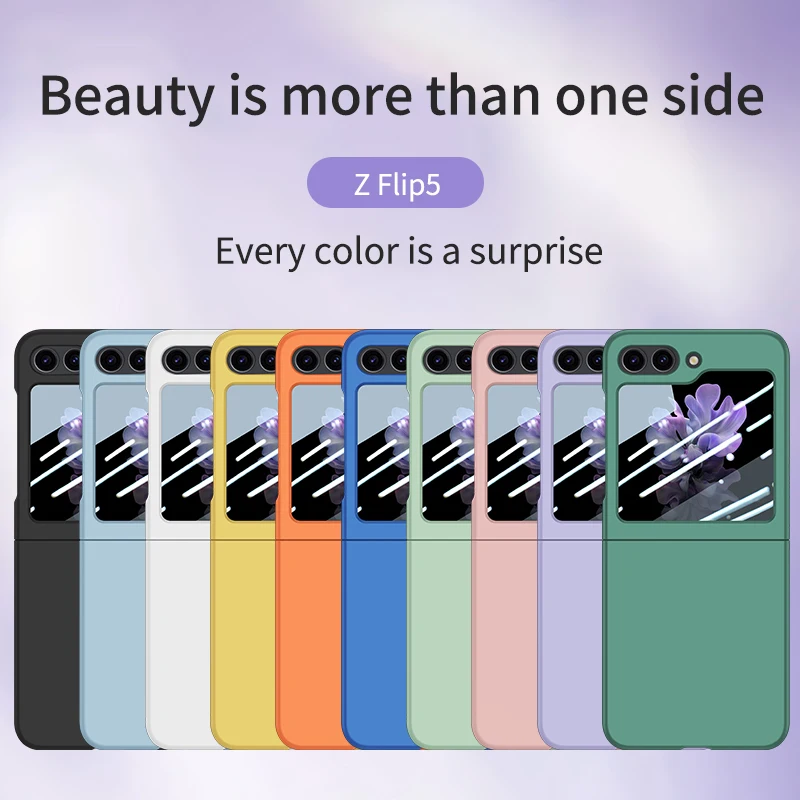 

Новый стильный защитный чехол из закаленного стекла для объектива для Samsung Galaxy Z Flip 5 5G Flip5, тонкий матовый чехол для телефона