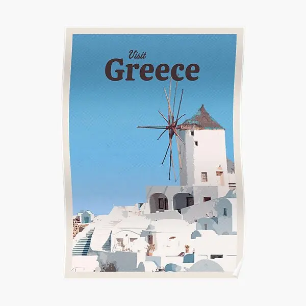 

Посетите Грецию, постер, забавная картина, Декор, Художественная печать, домашняя винтажная настенная фотография, современная картина без р...