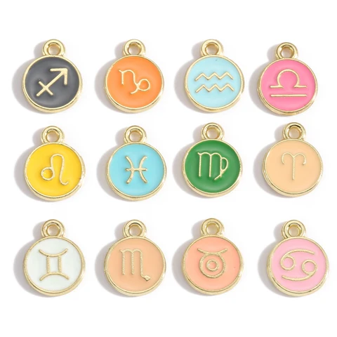 12 подвесок-талисманов "Созвездие" из цинкового сплава YuenZ