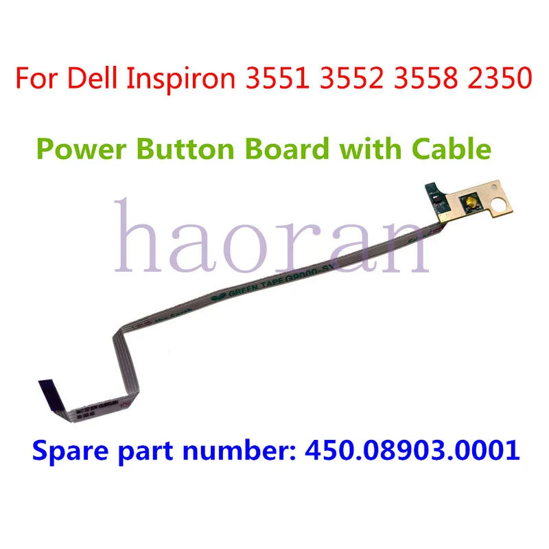 Фото Плата кнопки питания 450.08903.0001 с кабелем для Dell Inspiron 3551 3552 3558 №1