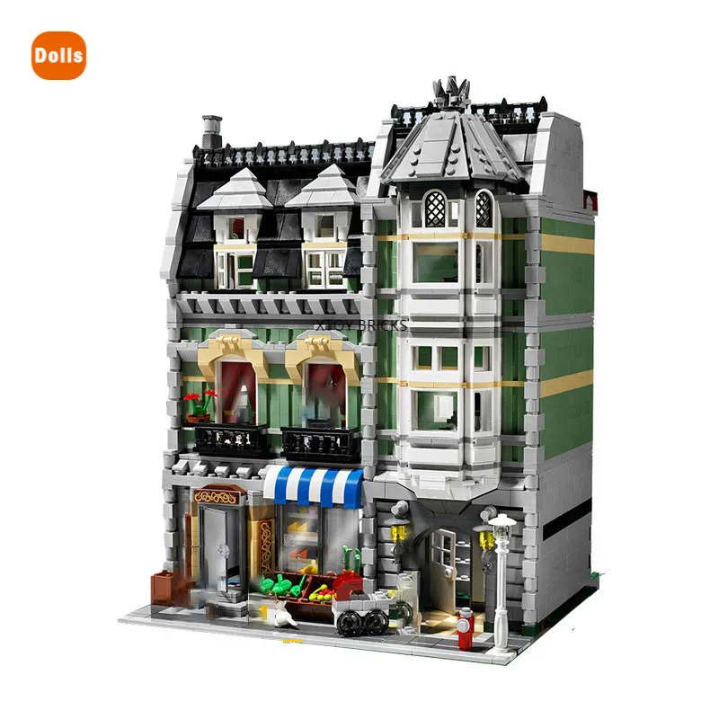 

IN STOCK Street View Series Model Sets Creator Green Grocer Building Blocks with Figures Comaptible 10185 DIY Toys