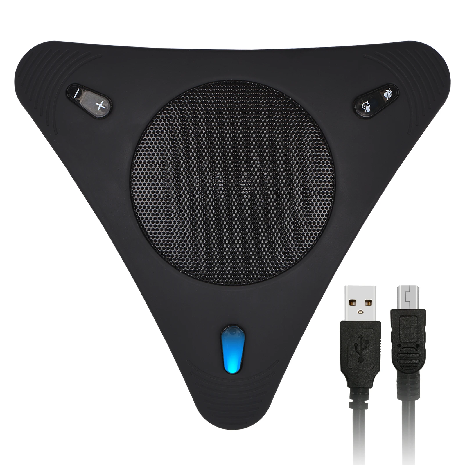 

USB Speakerphone Conference Microphone with Speaker Omnidirectional Mic Echo Cancellation PC Computer Laptop Microphone