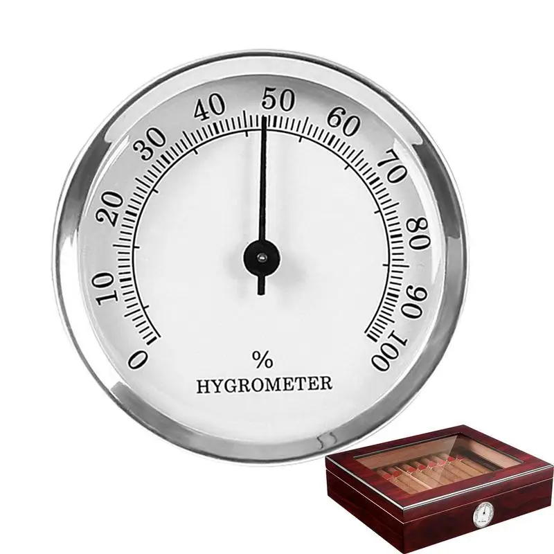 

Cigars Hygrometer Cigars Humidors Hygrometer Analog Humidor Hygrometer High Accuracy Mechanical Humidity Tester 57mm Cigars