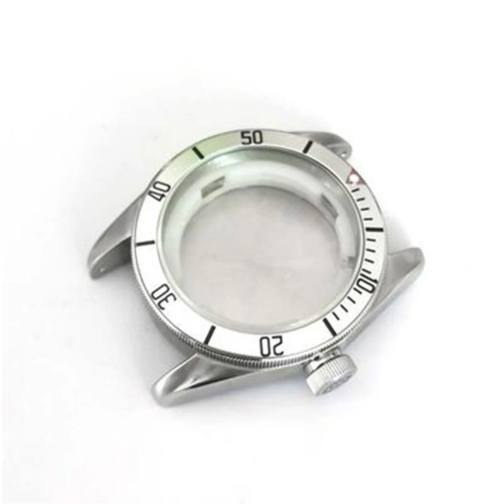Watch Accessories 41mm 316L Stainless Steel Watch Case Aluminum Ring Mineral Glass Mirror Case for 8215 8205 8200 2813 Movement