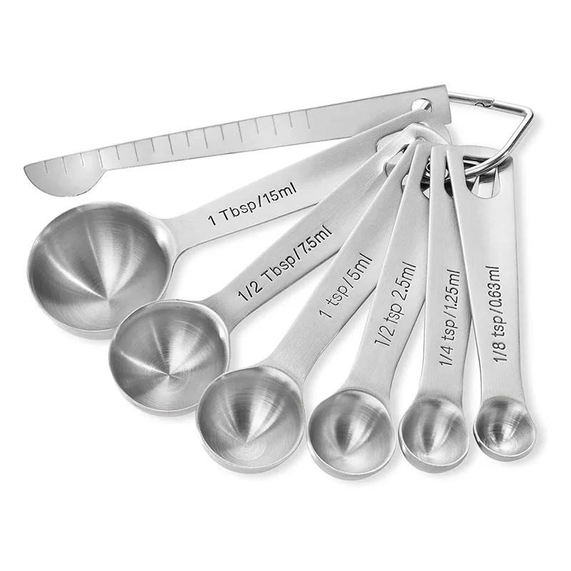 

FANGLELAND Stainless Steel Measuring Spoons 6/7/8 Piece Set Baking Measuring Spoons Kitchen Tools kitchen accessories