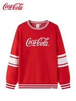 cocacola fashion sweater autumn winter couple round neck red sweater jacket fashion sweater for men and women