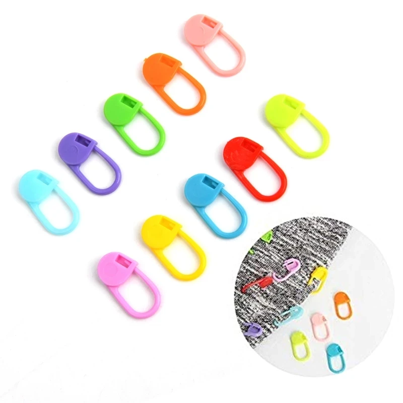

50-500pcs Mix Color Plastic Resin Small Clip Locking Stitch Markers Crochet Latch Knitting Tools Needle Clip Hook Sewing Tool