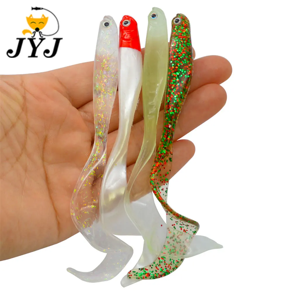 Мягкая искусственная рыболовная приманка JYJ 4 шт. 10 5 см 6 г в виде червя из мягкого