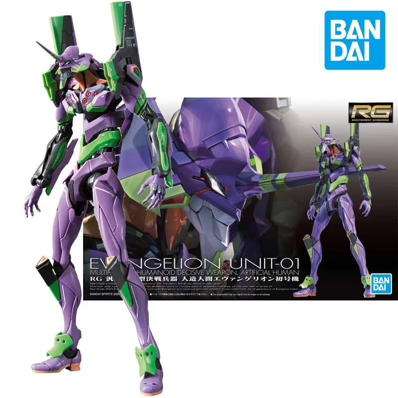 

Original BANDAI 1:144 RG 33 EVA UNIT-01 SET Anime Evangelion Assembled Gundam Robot Model Collect Action Figure Kids Toys Gift