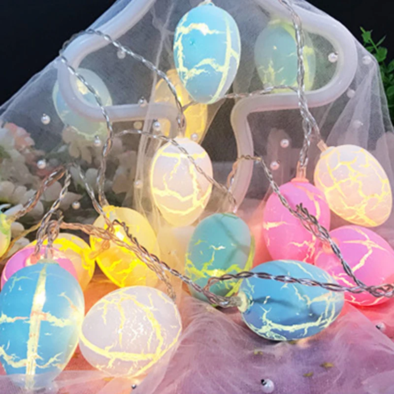 

3M Cracked Egg Light Garland Light String Outdoor Holiday Wedding Party Baby Bed Fairy Lights Decor Easter Decoration for Home