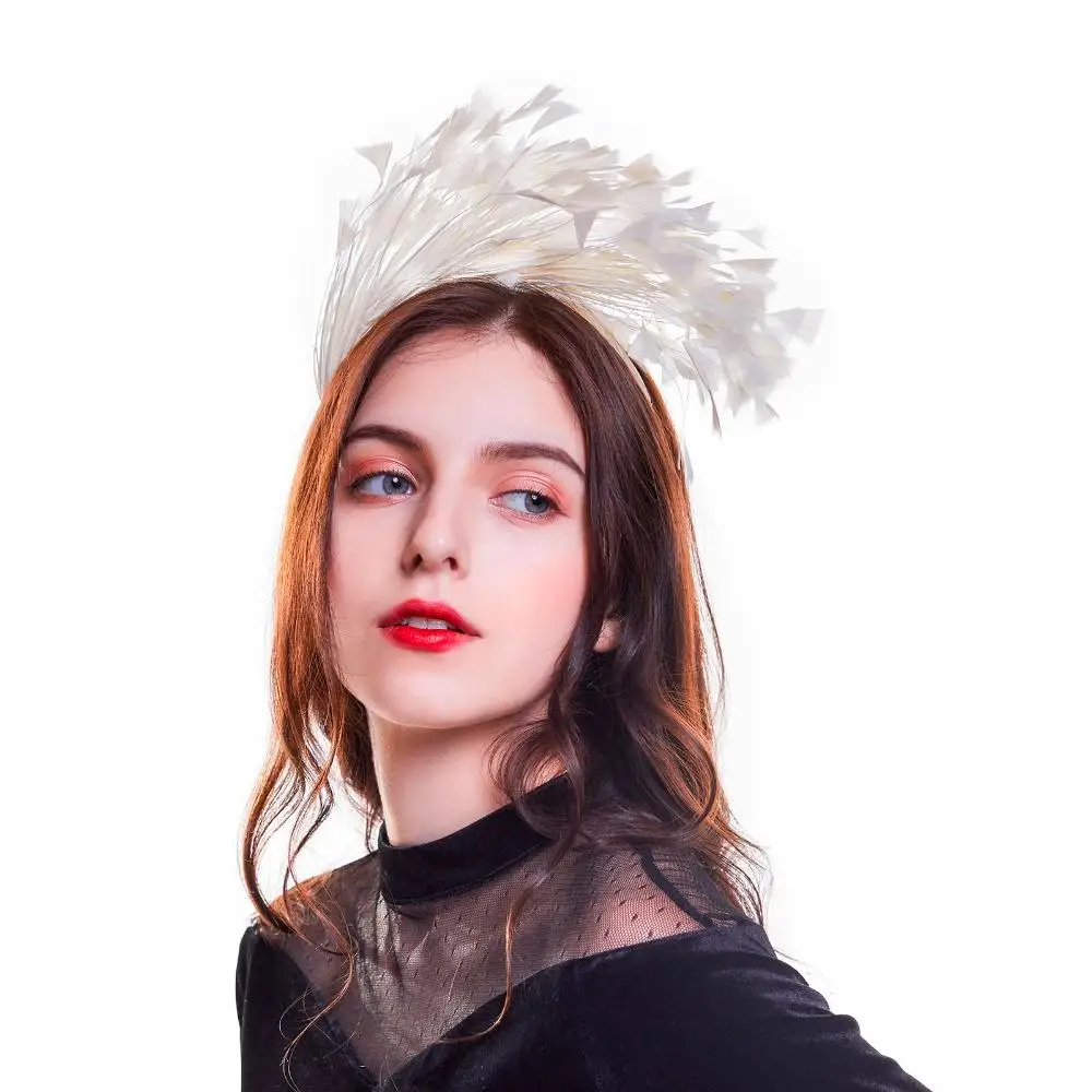 

fashion Masquerade Women Swan Feather Headbands Headband Hairband Hair Accessories Christmas Festival