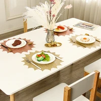 placemats hollow out floral place mats for dining table holiday wedding decorative round vinyl table mats for table decor