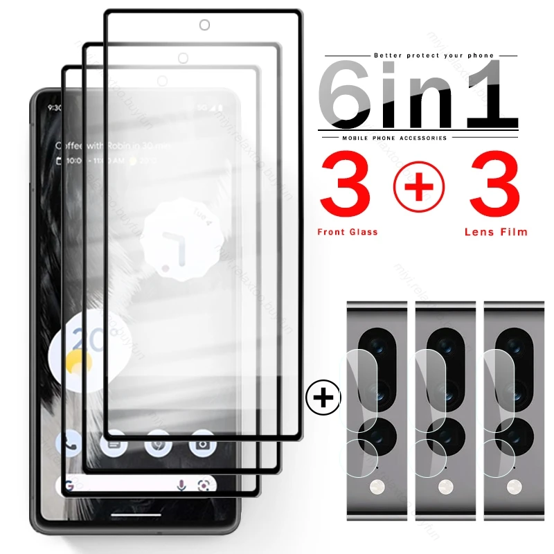 

Изогнутое защитное стекло 9D 6 в 1 для Google Pixel 7 Pro 5G, защита экрана объектива камеры, пленка из закаленного стекла Goo Gle Pixel7 Pro