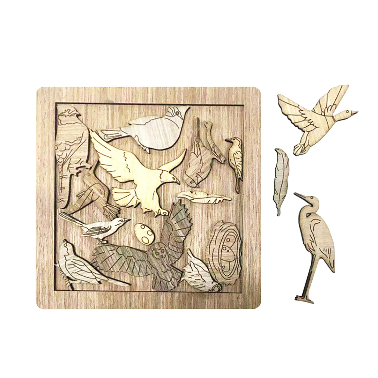 

Animal Puzzles Gift Of Ability Mind-broadening Wooden Give Children The Puzzle Toy Colliding Toy