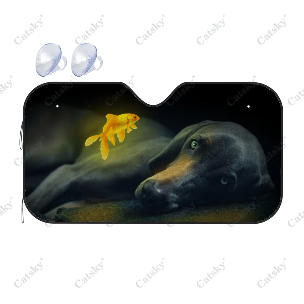 

Animal Weimaraner Dog Auto Windshield Sun Shade Car Front Window Visor Vehicle Sun Block Cover Heat Reflector Anti-UV Sunshade