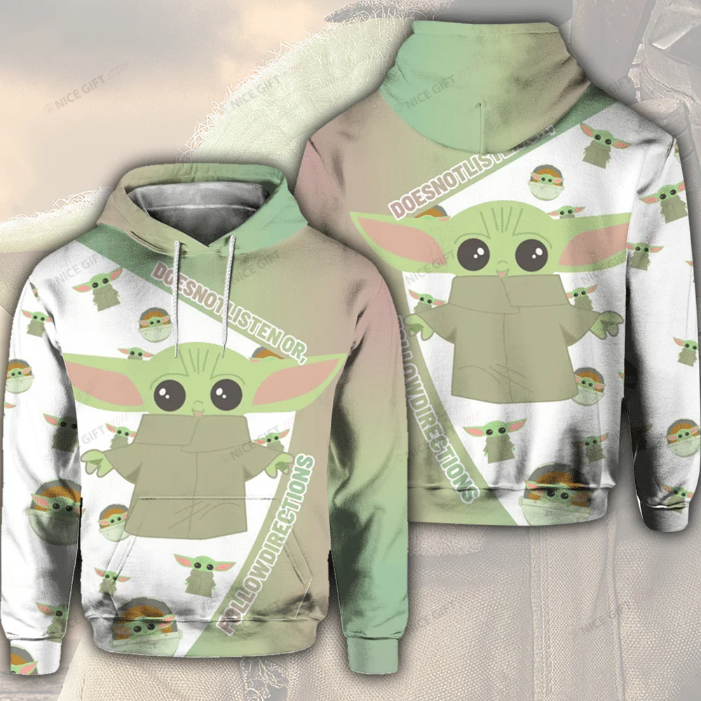 

Does Not Listen Or Fol Men Zipper Hoodie Disney Cartoon Anime 3D Print Women Clothes Spring Autumn Harajuku Children Sweat Shirt