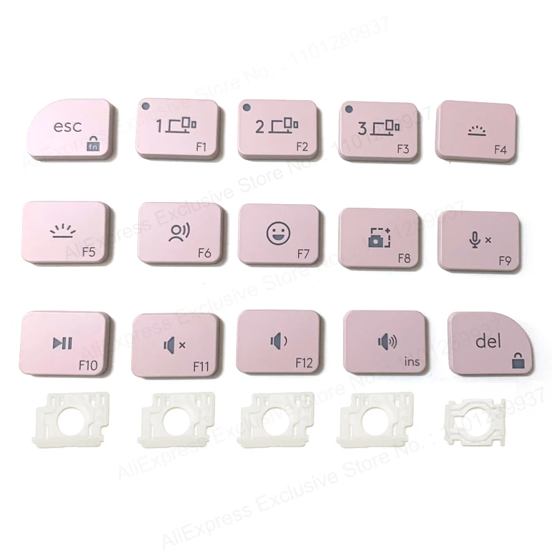 Фото Запасные ключи и зажимы для клавиатуры ноутбука для Logitech Craft MX Keys Mini Pink Esc F1 F2 F3 F4 F5 F6 F7 F8 колпачок и петля №1