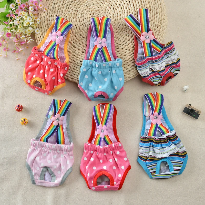 

Pet Products Pet Products Cute Suspenders Physiological Pants for Dogs Dog Diaper Sanitary Knickers