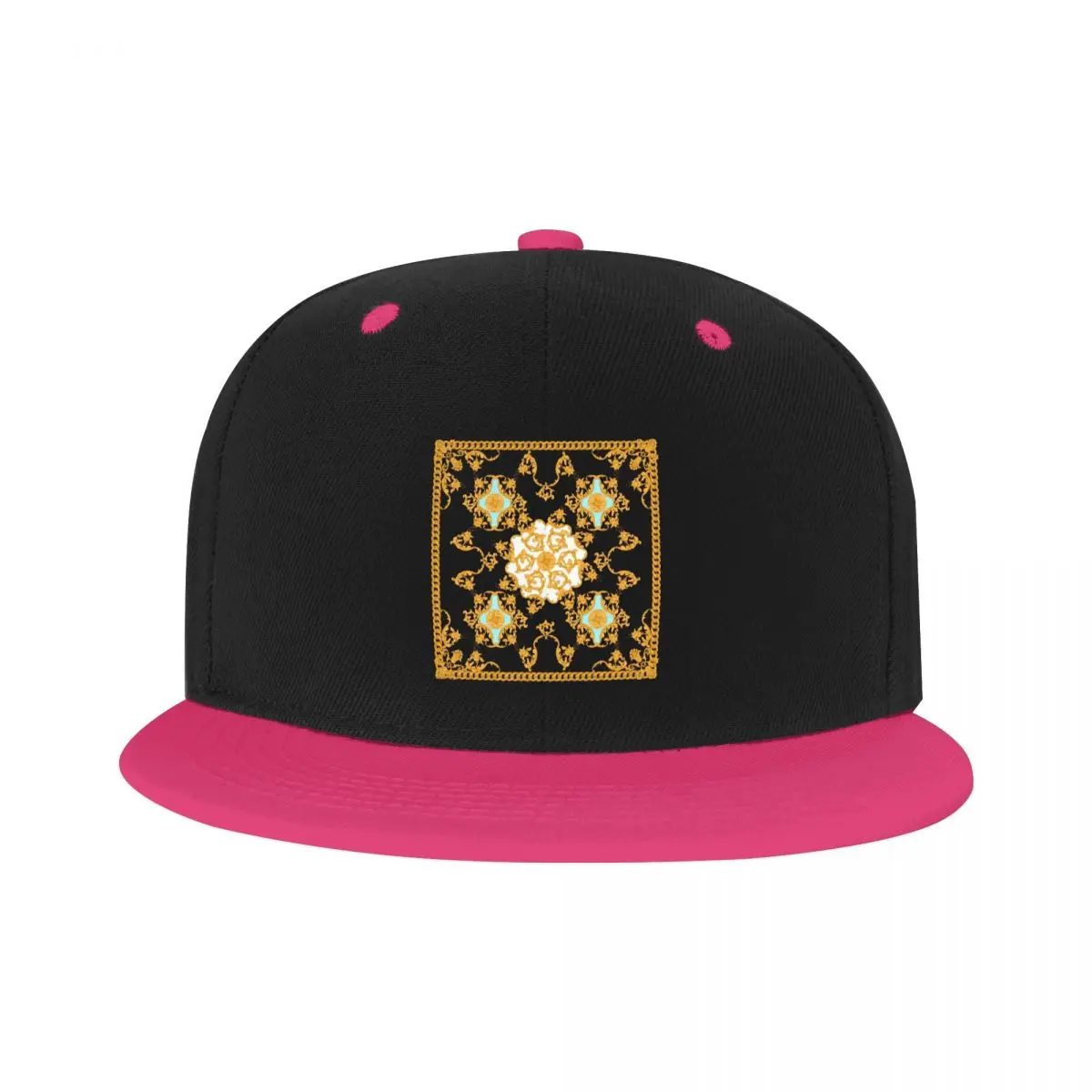 

Fashion Unisex Golden European Baroque Floral Baseball Cap Adult Adjustable Hip Hop Dad Hat Women Men Outdoor