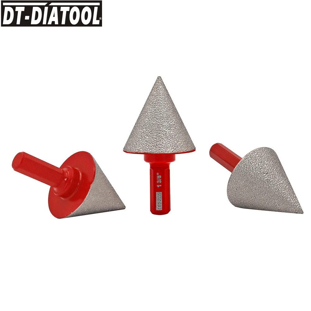 

DT-DIATOOL Heaxgonal Shank Chamfer Drilling Bits Diamond Finger Bits Milling Enlarge Holes In Granite Marble Ceramic Dia35mm