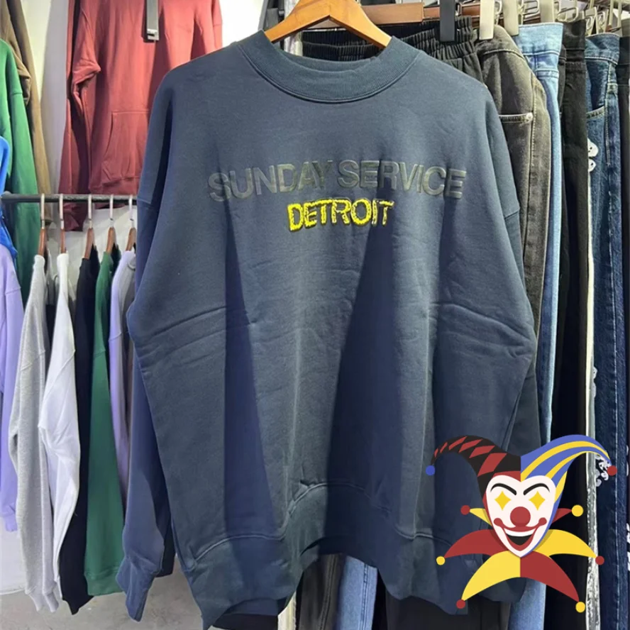 

2022fw Jesus Is King Detroit Sweatshirts Men Women Crew Neck Sleeve City Badge Kanye West Hoodie Loose Ye Tour